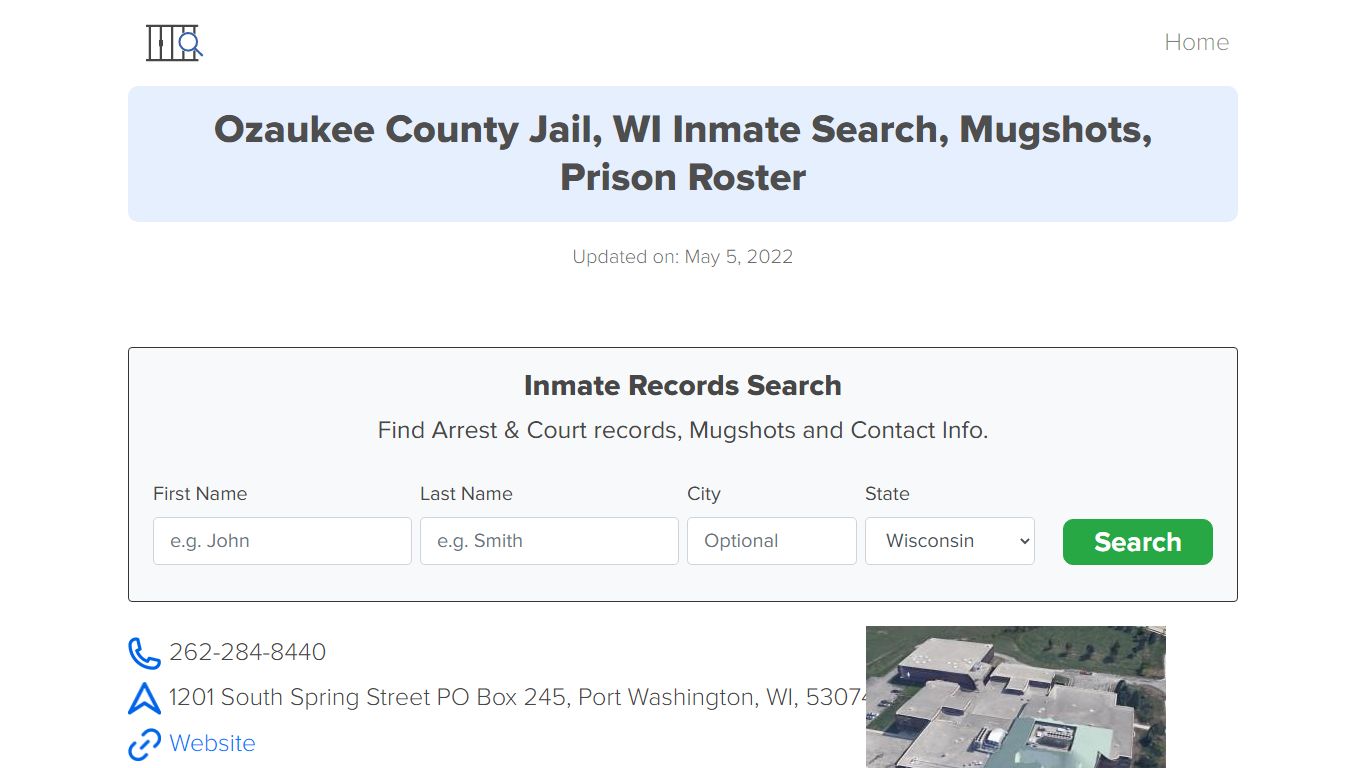 Ozaukee County Jail, WI Inmate Search, Mugshots, Prison ...